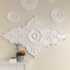 Ekena Millwork Melchor Diamond Ceiling Medallion (Fits Canopies up to 4"), 67 1/4"W x 43 3/8"H x 4"ID x 2"P CM70X43ML